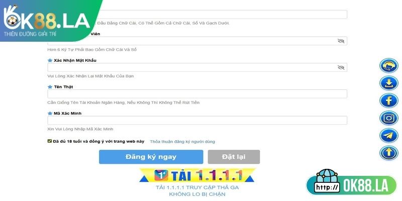 Đăng Ký ok88 1 Thủ tục đăng ký OK88 rõ ràng từng bước