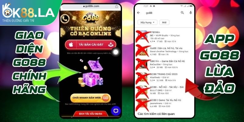 Website Giả Go88: Cảnh Báo Rủi Ro Và Cách Nhận Biết An Toàn 1 Website giả Go88 sao chép giao diện, logo, màu sắc của bản chính